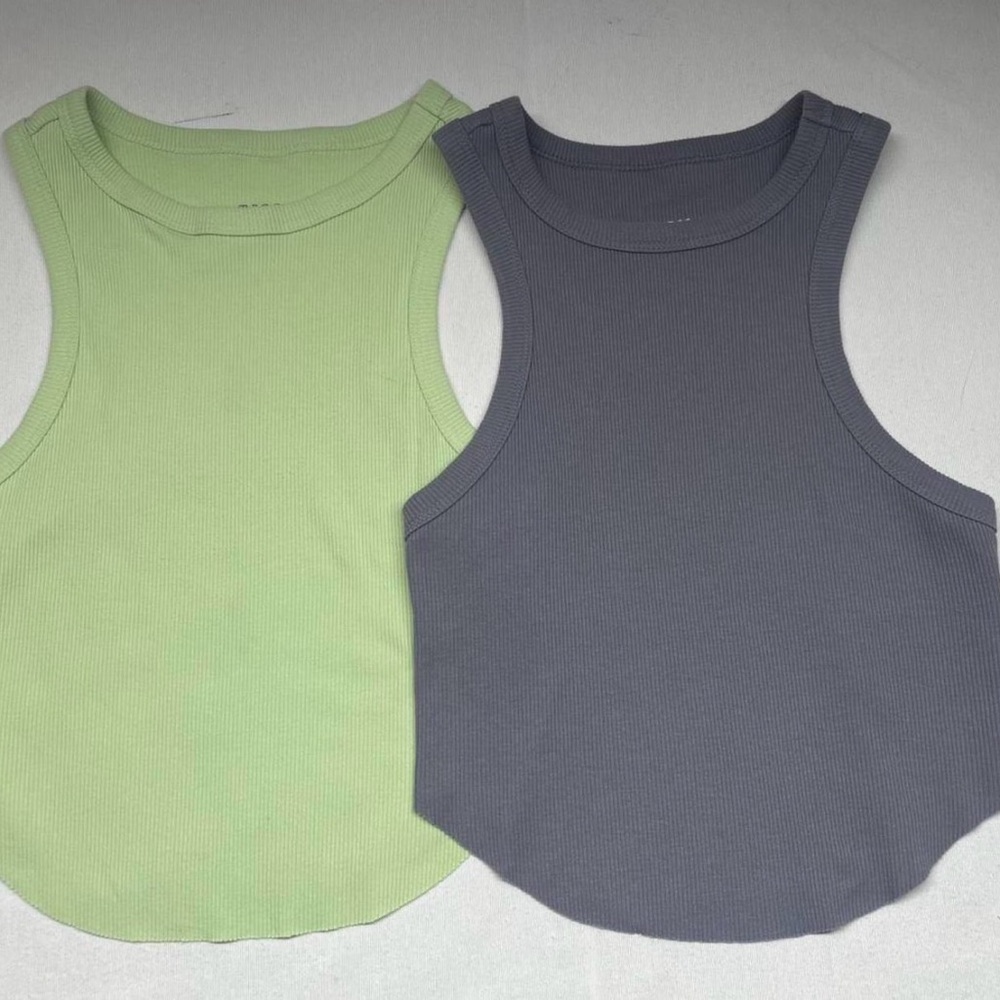 Wild Fable Green and Gray Tank Tops